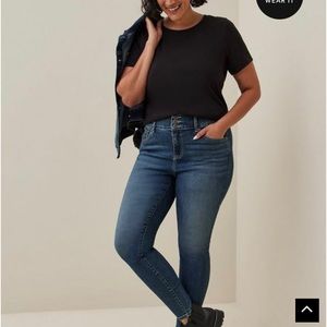 Torrid jegging skinny super soft high rise jeans 16 blue grotto